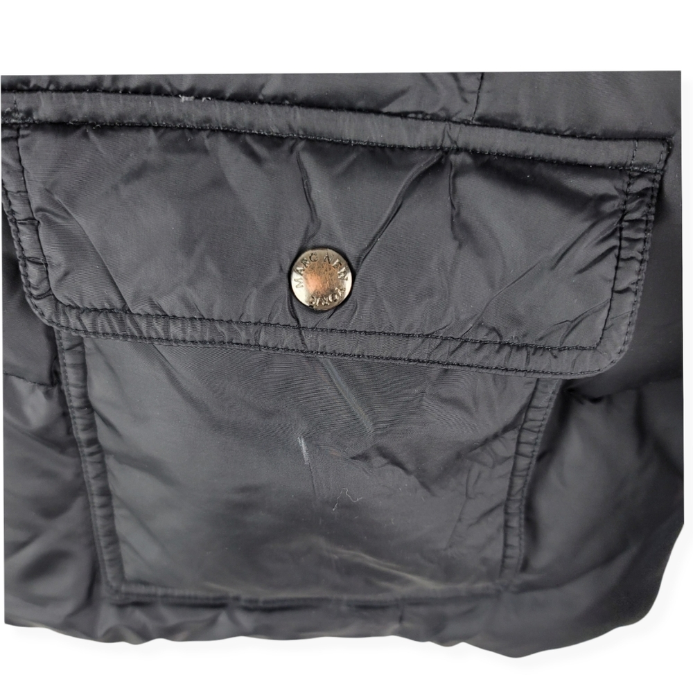 Marc New York Puffer Down Filled Hooded Black Jacket Size Medium - Picture 8 of 16